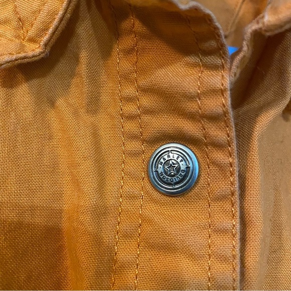 HARLEY DAVIDSON Moto Sleeveless Orange Button Down Shirt Size Small - Picture 6 of 11
